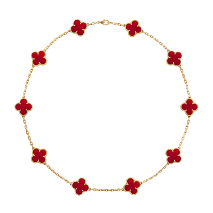 [Van Cleef Arpels]CLOVER 10 MOTIFS CARNELIAN NECKLACE