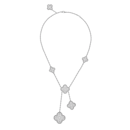 [Van Cleef Arpels]CLOVER 6 MOTIF DIAMOND PAVED NECKLACE