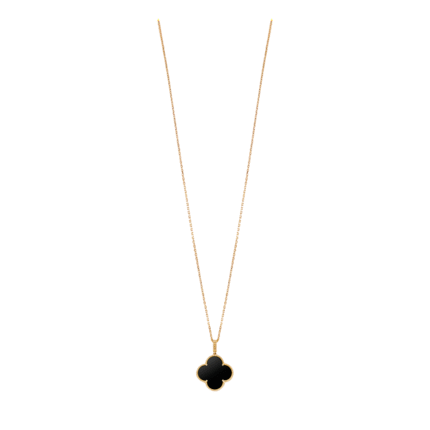[Van Cleef Arpels]CLOVER 25MM NECKLACE GOLD ONYX
