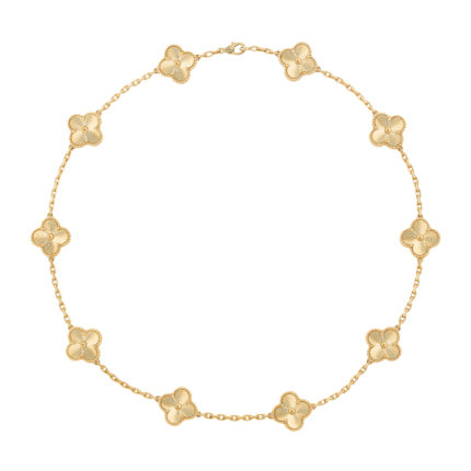 [Van Cleef Arpels]CLOVER 10 MOTIFS LASER GOLD NECKLACE