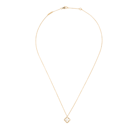 [Van Cleef Arpels]CLOVER MINI 9.5MM WHITE MOTHER-OF-PEARL NECKLACE