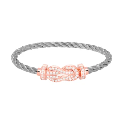 [Fred]CHANCE LARGE 8 FIGURE BUCKLE FULL DIAMOND BRACELET ROSE GOLD