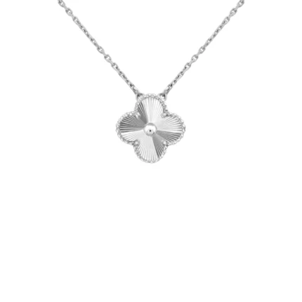 [Van Cleef Arpels]CLOVER 15MM LASER NECKLACE SILVER