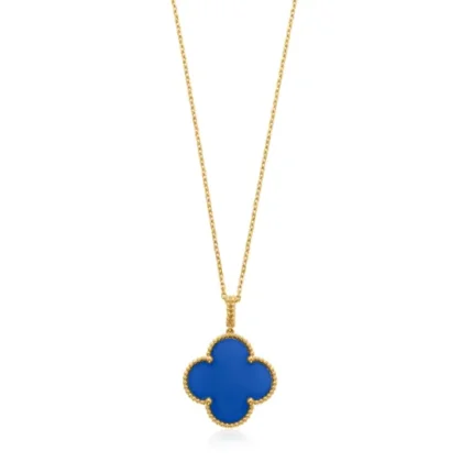 [Van Cleef Arpels]CLOVER 25MM NECKLACE SAPPHIRE GOLD