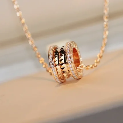 [Bulgari]ZERO 1 ROCK PEDANT PINK GOLD NECKLACE