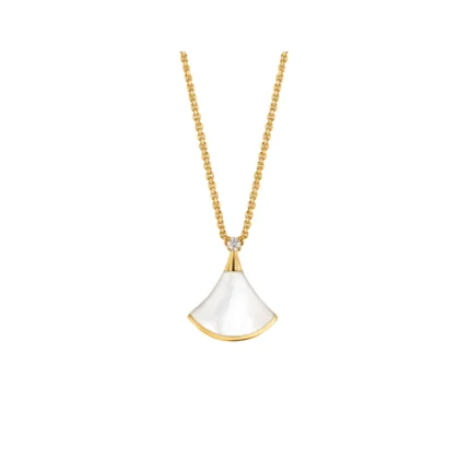 [Bulgari]DREAM NECKLACE WHITE MOP GOLD 1 DIAMOND