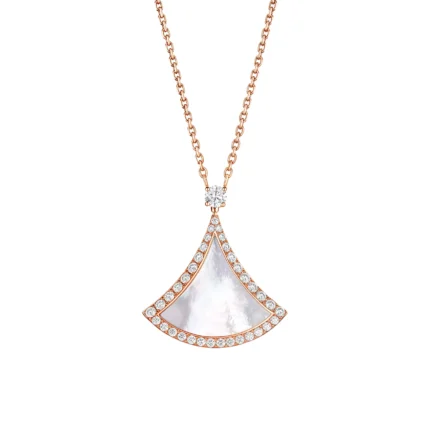 [Bulgari]DREAM MOP DIAMOND PAVED PINK GOLD NECKLACE