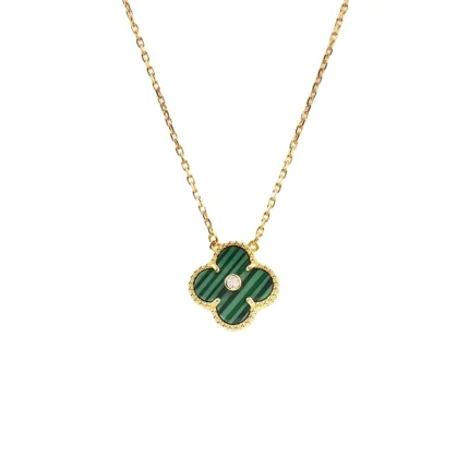 [Van Cleef Arpels]CLOVER 15MM DIAMOND TURQUOISE NECKLACE