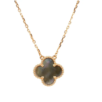 [Van Cleef Arpels]CLOVER 15MM  GRAY MOTHER OF PEARL NECKLACE