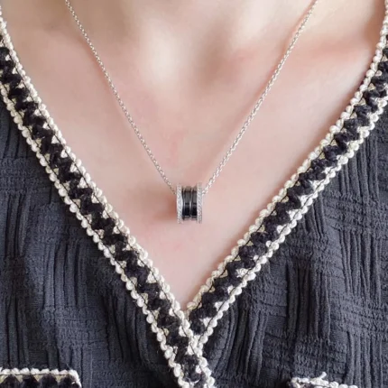 [Bulgari]ZERO 1 DIAMOND CERAMIC NECKLACE
