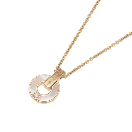 [Bulgari]GARI NECKLACE PINK GOLD MOP
