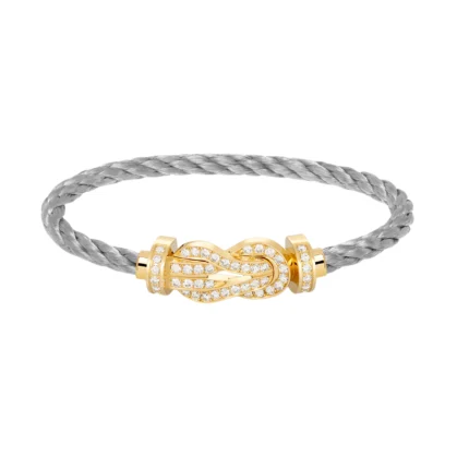 [Fred]CHANCE LARGE 8 FIGURE BUCKLE FULLDIAMOND BRACELET GOLD