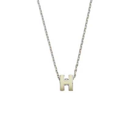 [Hermes]HM CLIC YELLOW ENAMEL GOLD NECKLACE
