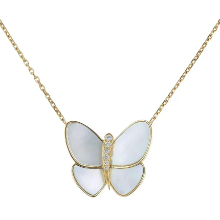 [Van Cleef Arpels]BUTTERFLY GOLD MOP DIAMOND NECKLACE
