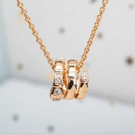 [Bulgari]SERPENTI PINK GOLD NECKLACE DIAMOND