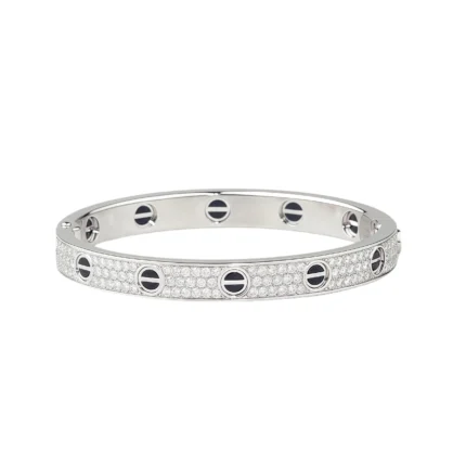 [Cartier]LOVE BRACELET 6.1MM DIAMOND-PAVED CERAMIC